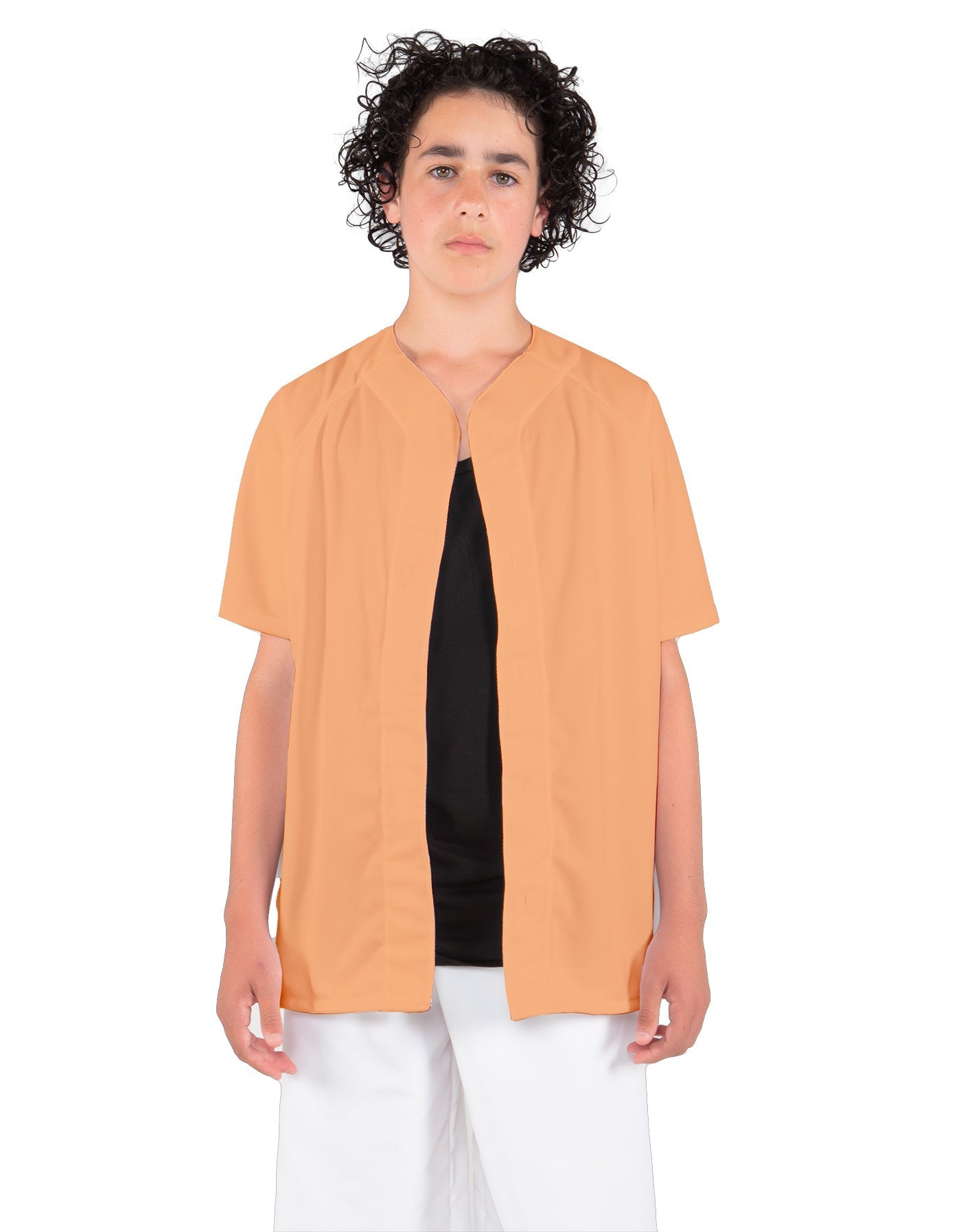 Solid Baseball Jersey With Snaps