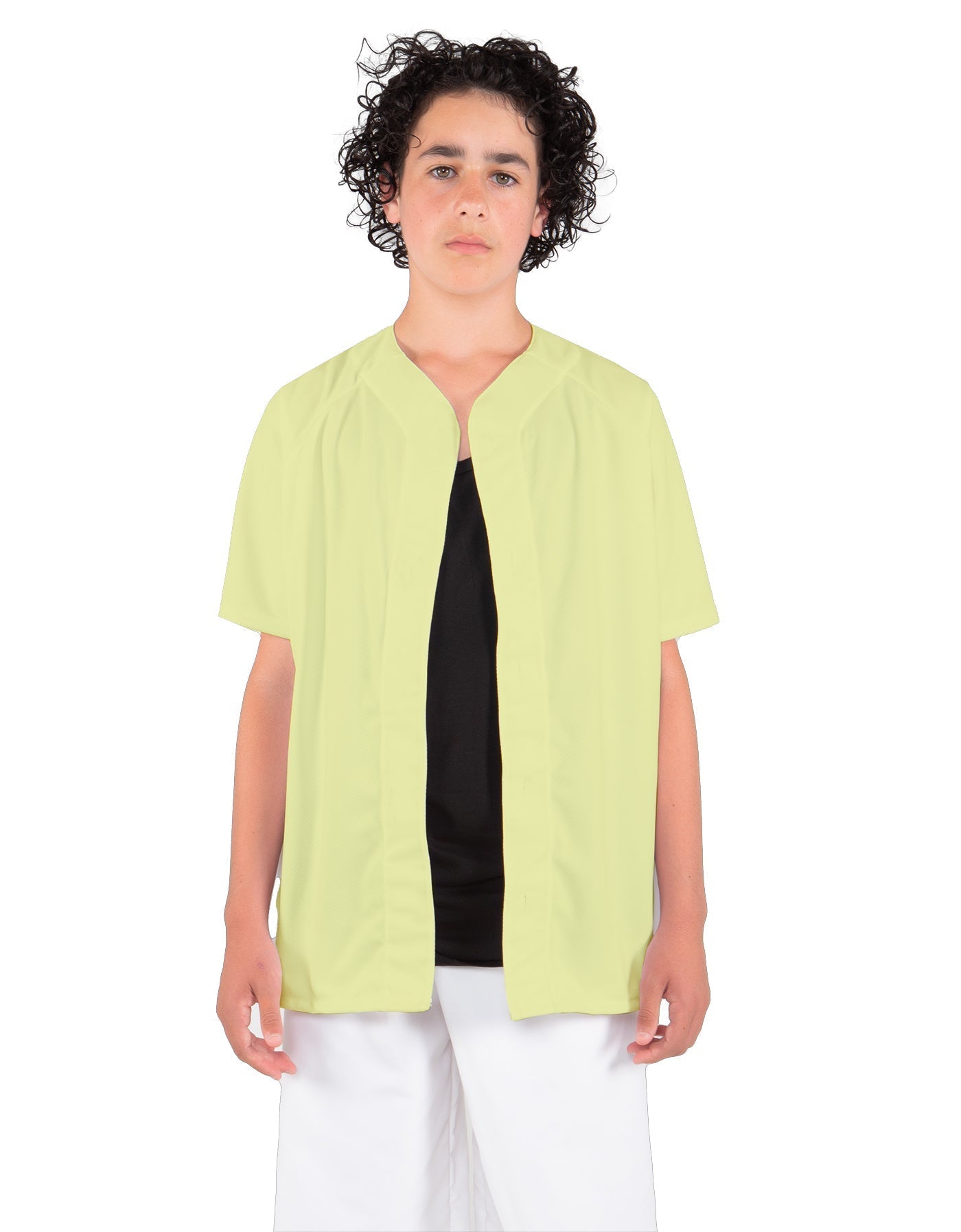 Solid Baseball Jersey With Snaps