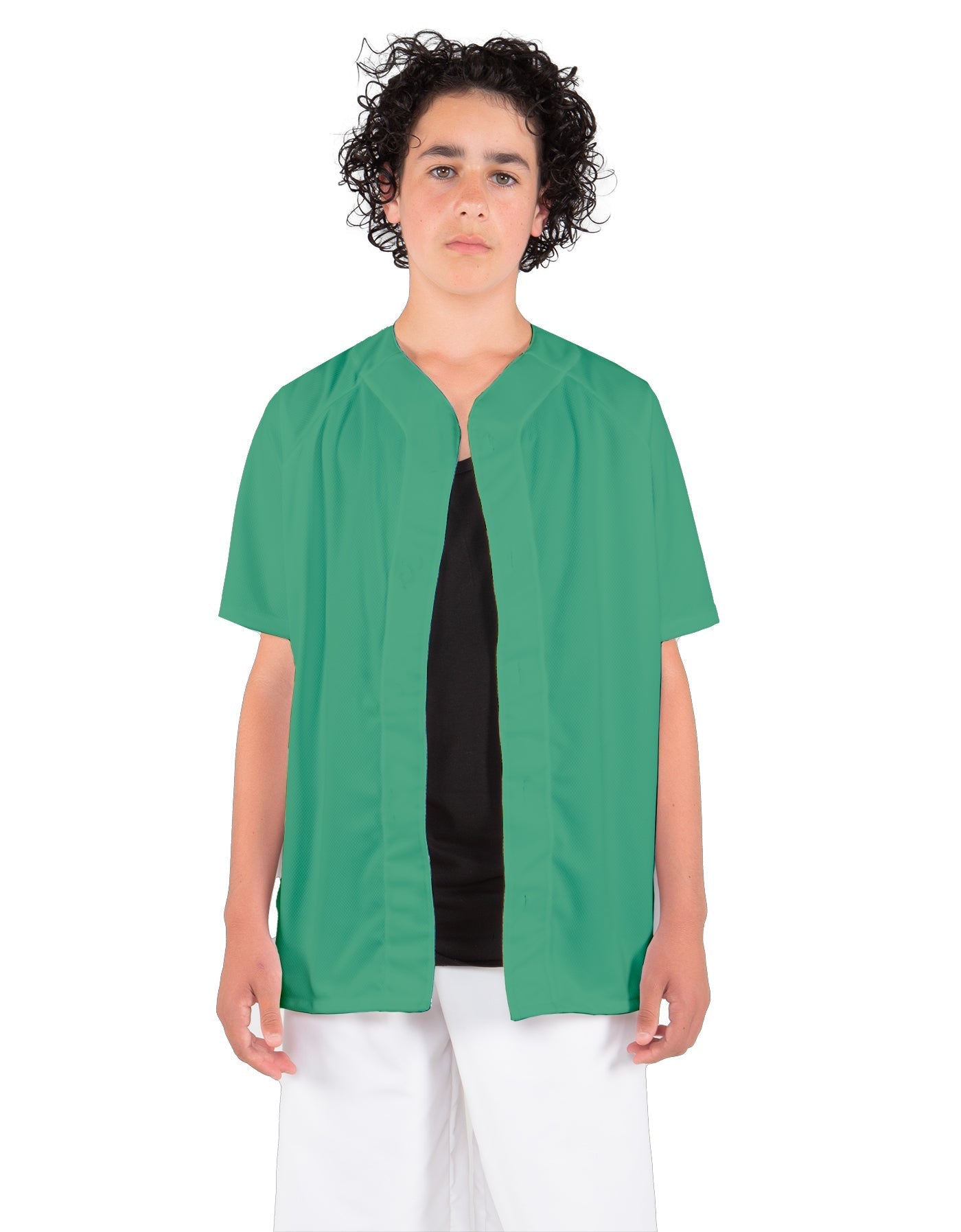 Solid Baseball Jersey With Snaps