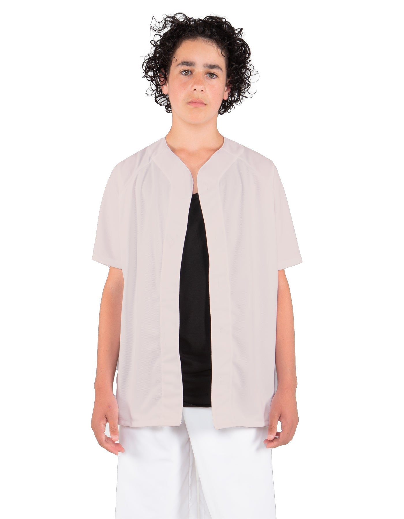 Solid Baseball Jersey With Snaps