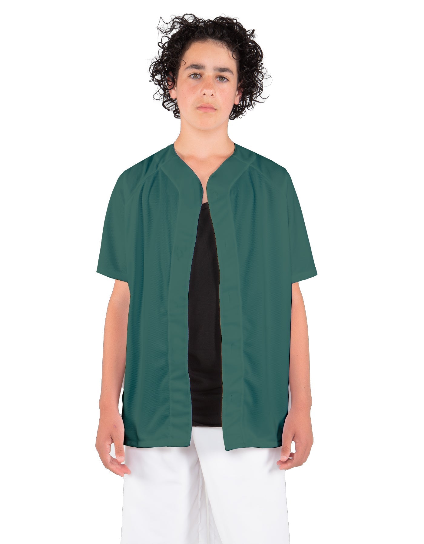 Solid Baseball Jersey With Snaps