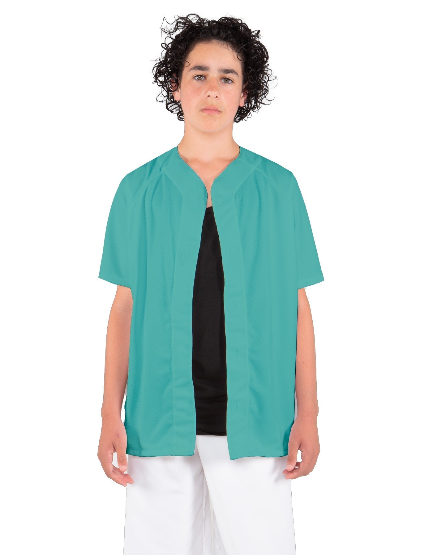 Solid Baseball Jersey With Snaps