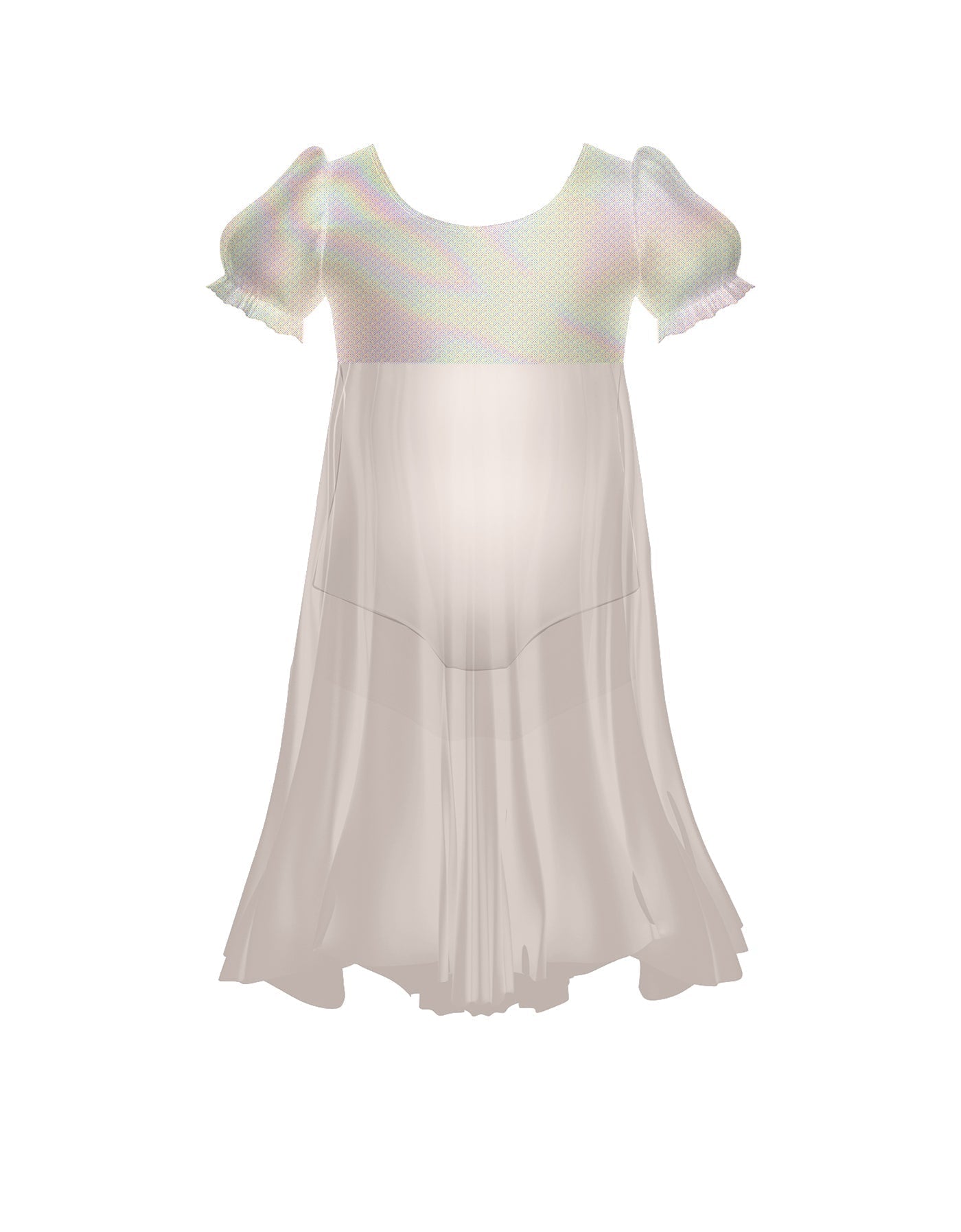 Wendy Puff Sleeve Dress with Chiffon