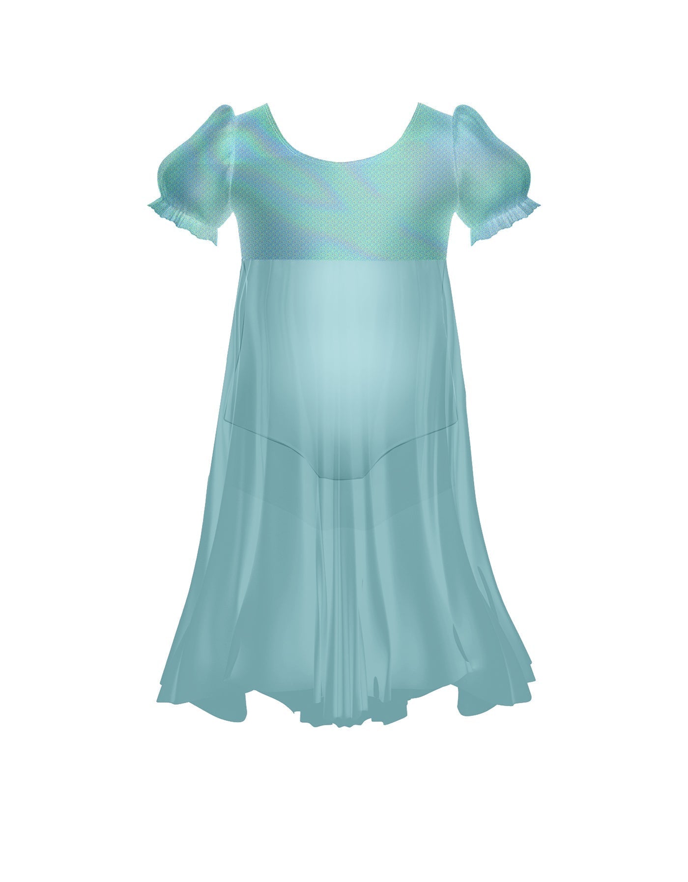Wendy Puff Sleeve Dress with Chiffon