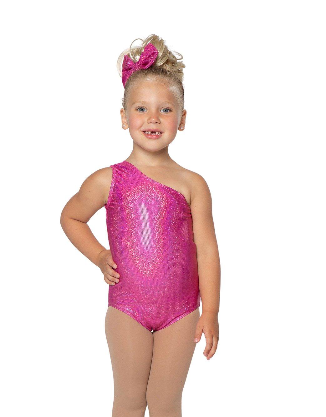 Solid Hologram One Shoulder Leotard