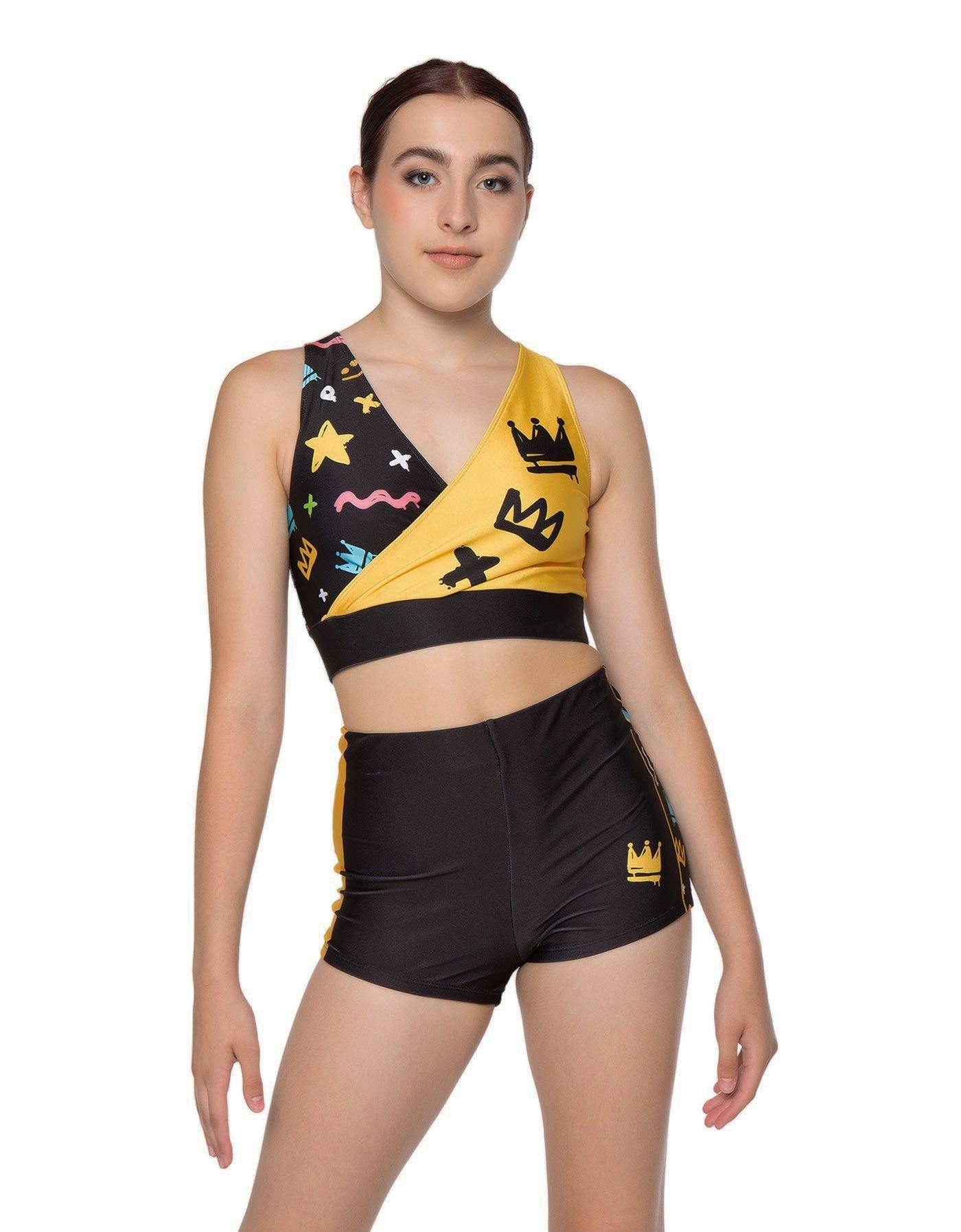 2 Tone Crossover Crop Top
