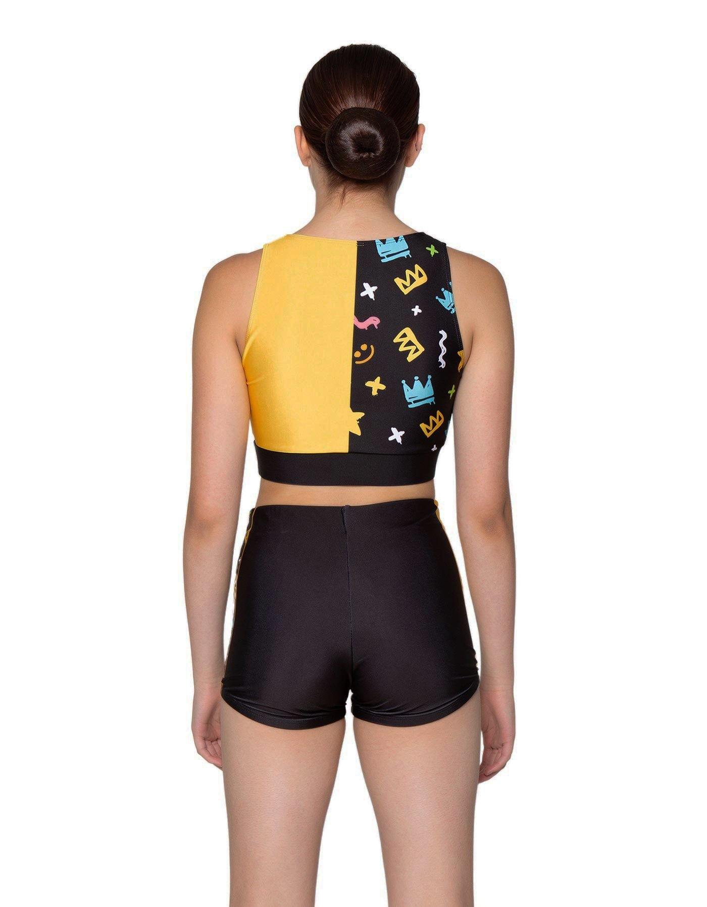 2 Tone Crossover Crop Top