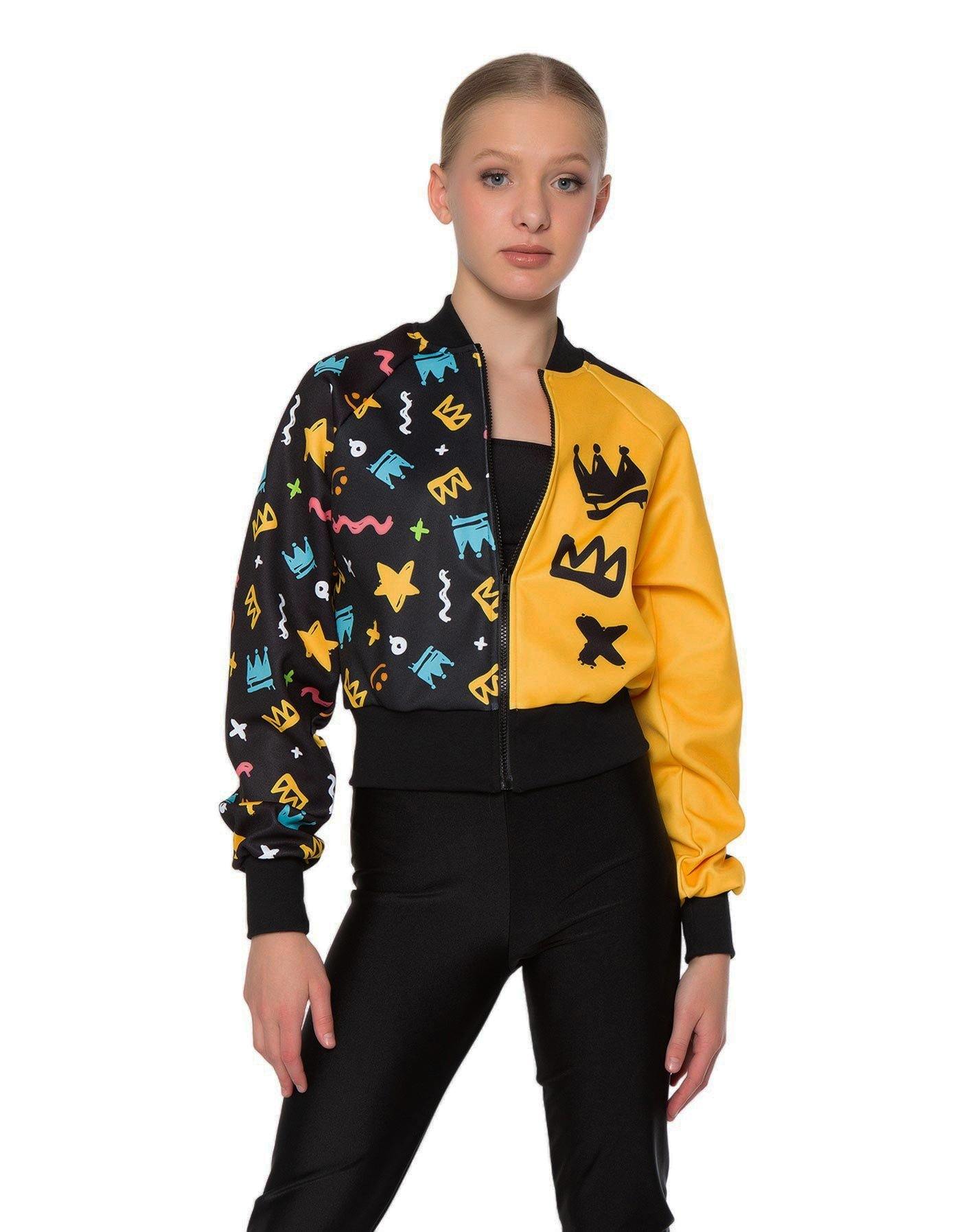 2 Tone Cropped Jockey Jacket