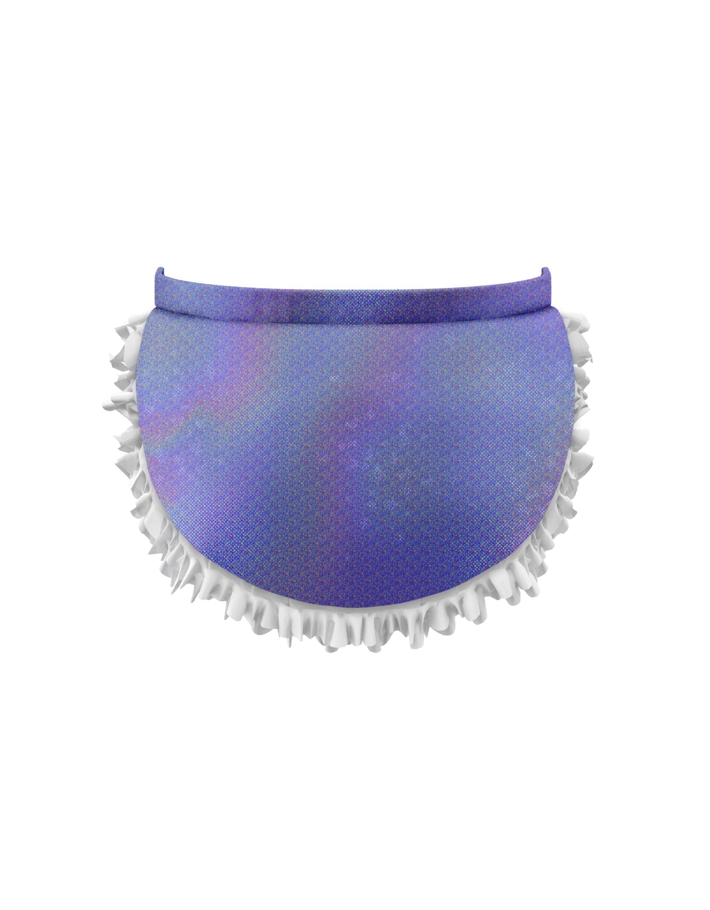 Solid Hologram White Pettibustle with Top Skirt