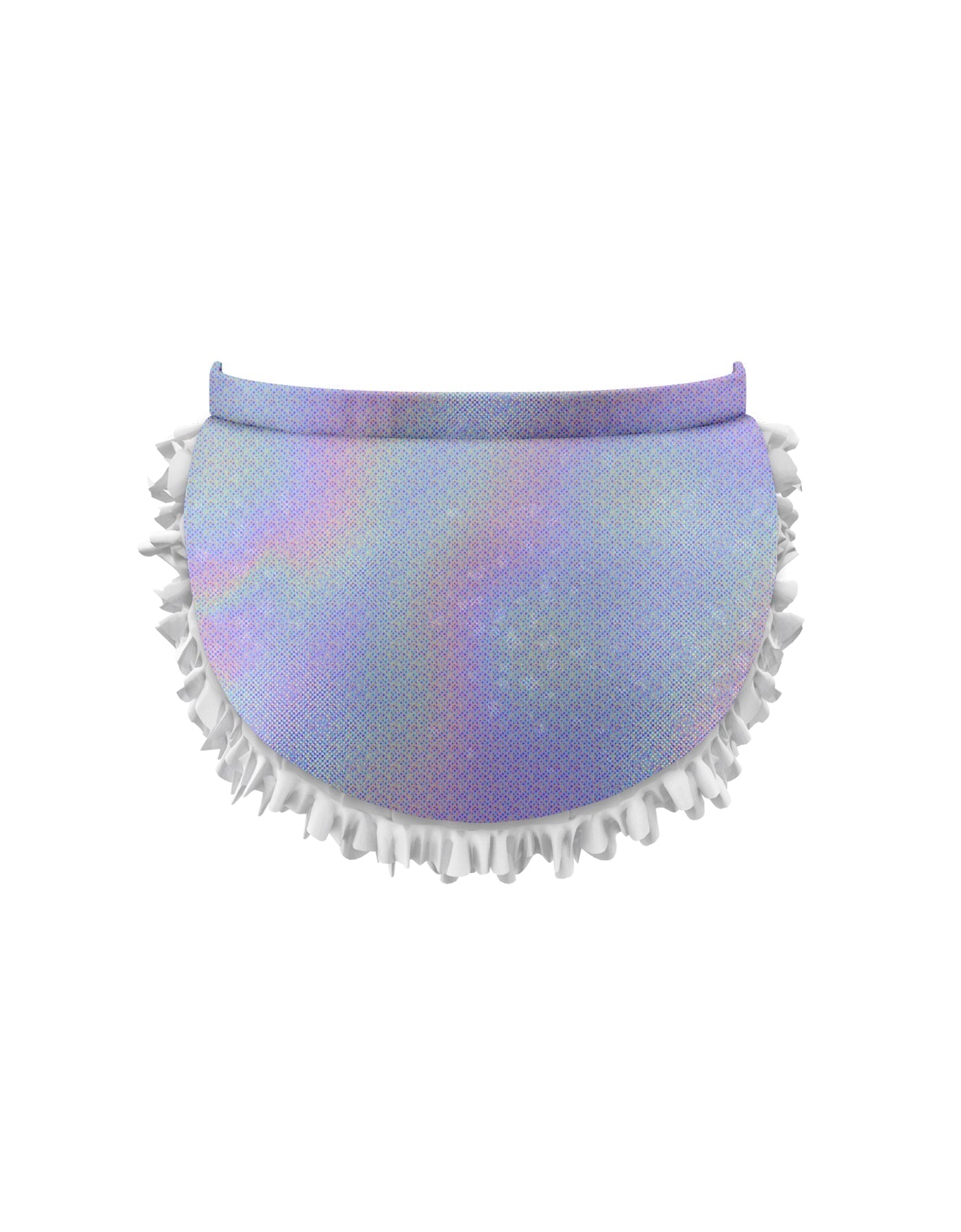 Solid Hologram White Pettibustle with Top Skirt