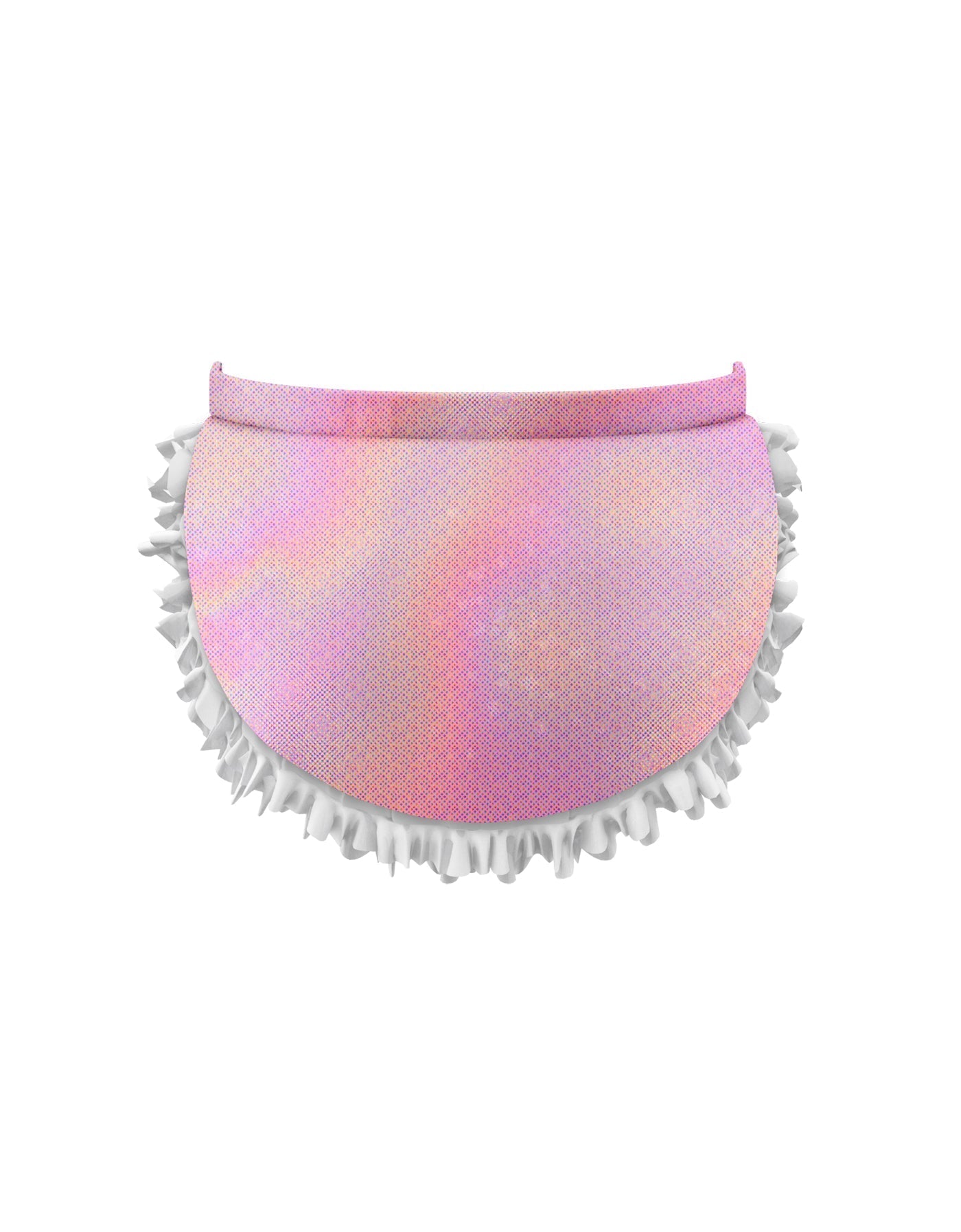 Solid Hologram White Pettibustle with Top Skirt