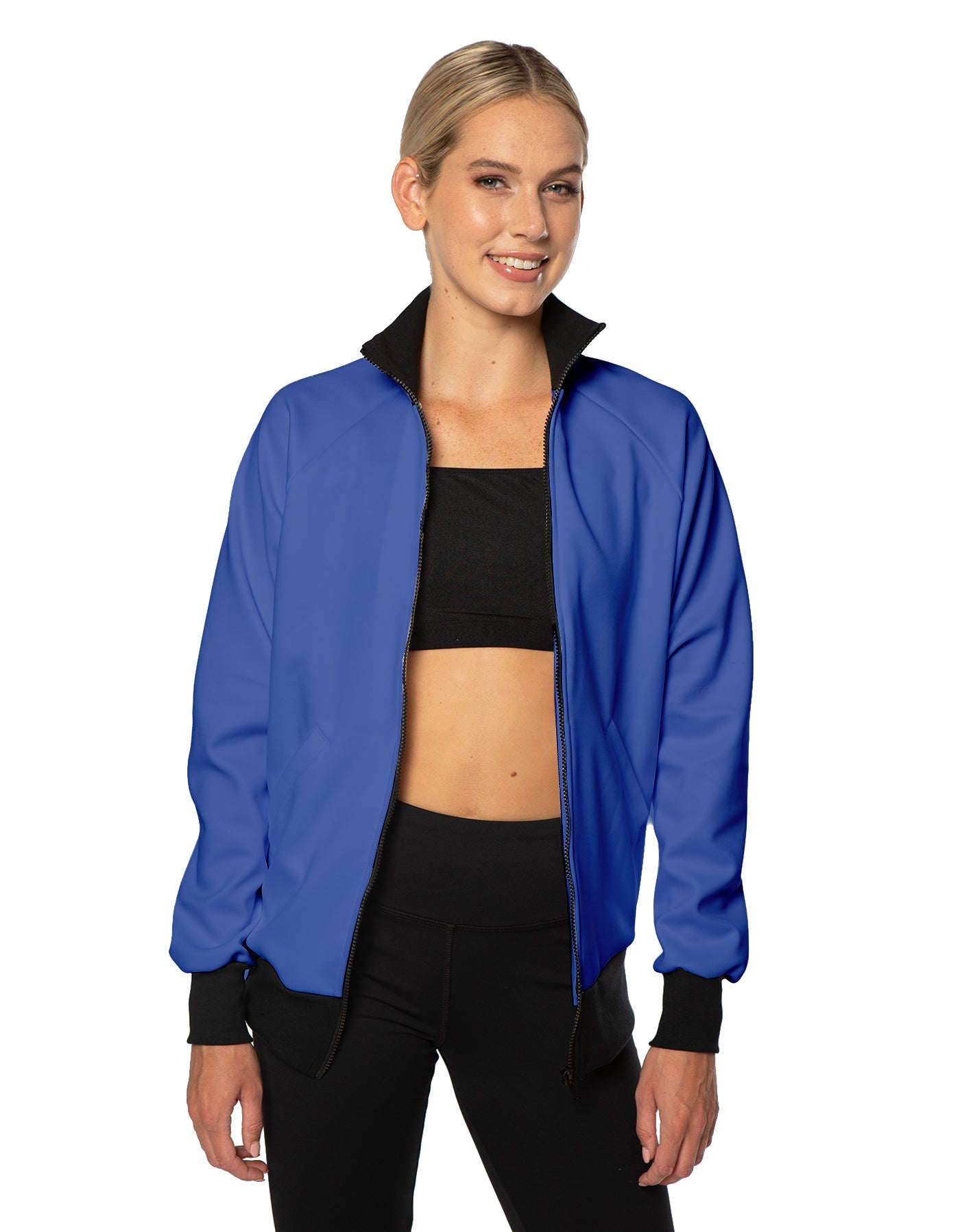 Solid Pique High Collar Jockey Jacket No Pocket