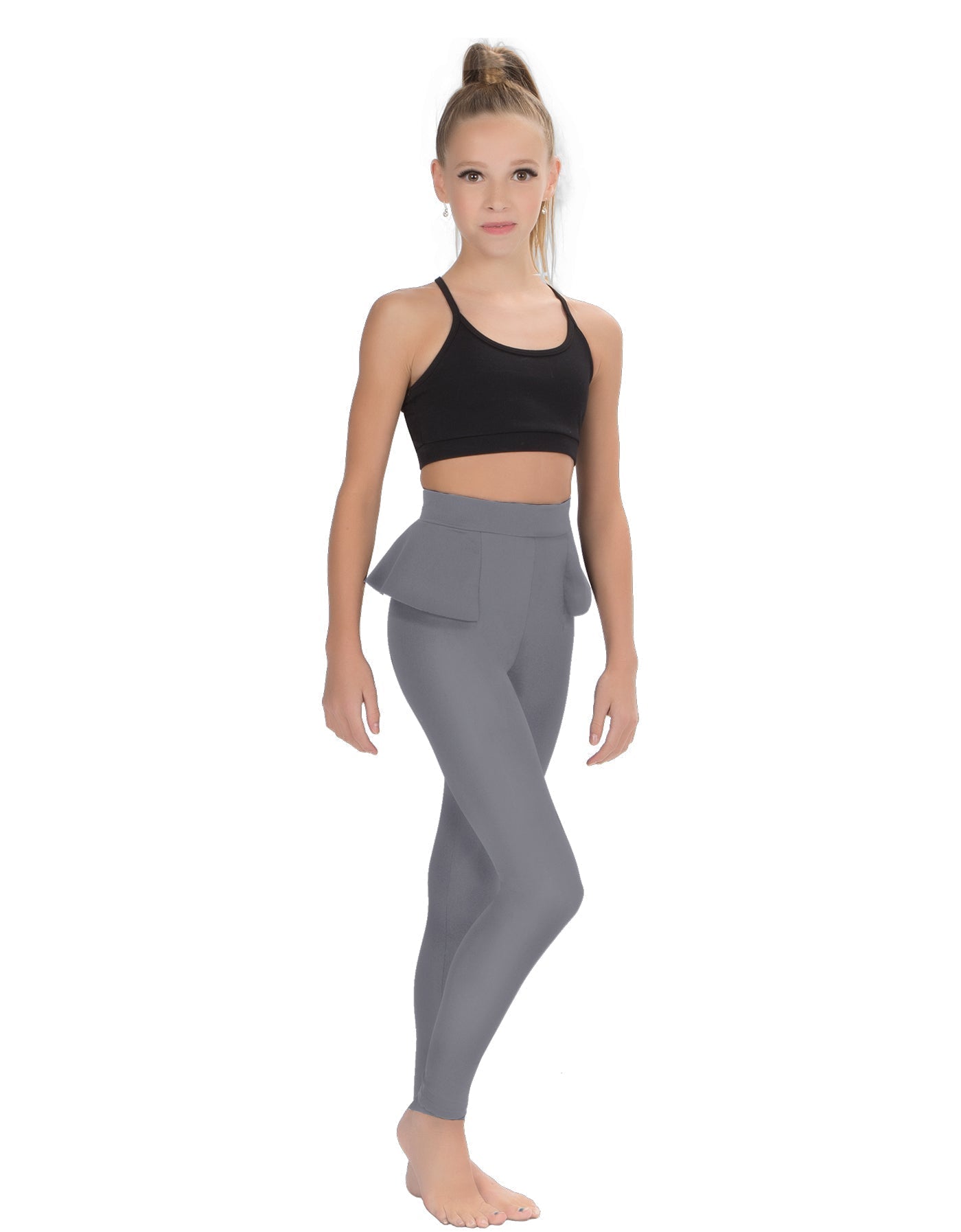 Solid Lycra Peplum Pants