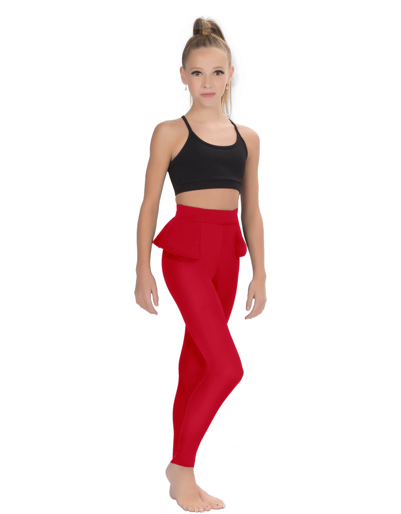 Solid Lycra Peplum Pants