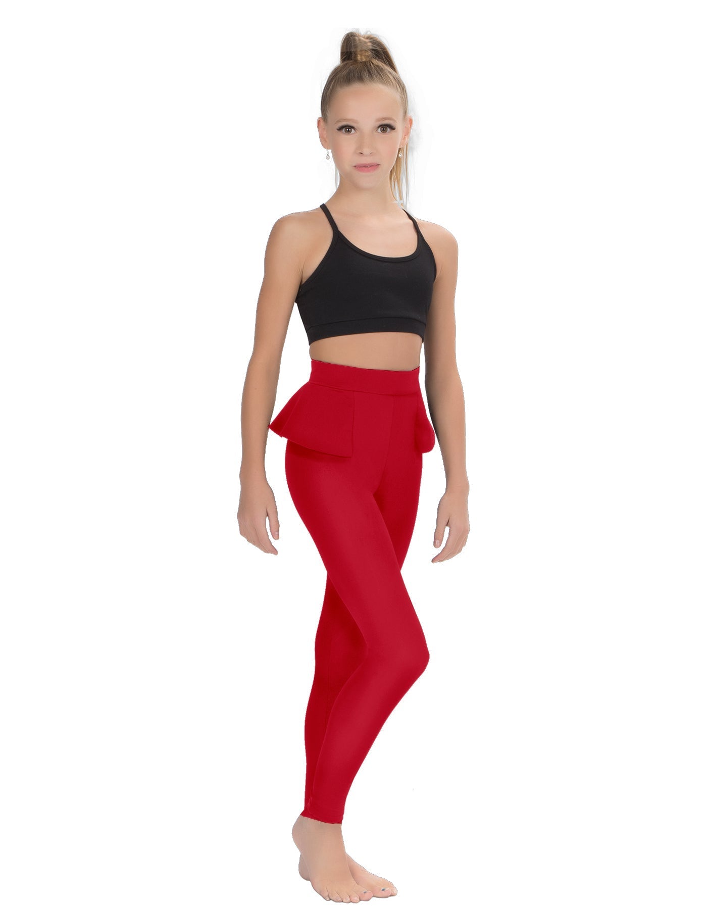 Solid Lycra Peplum Pants