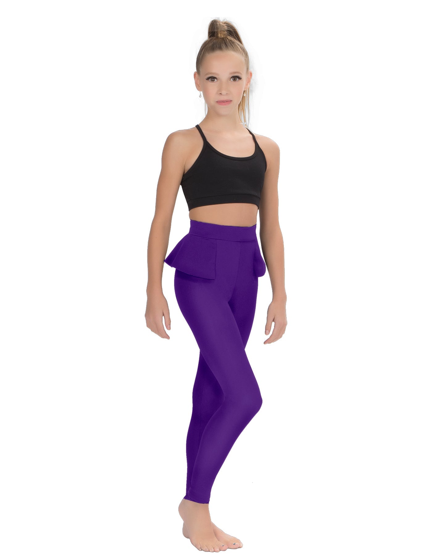 Solid Lycra Peplum Pants