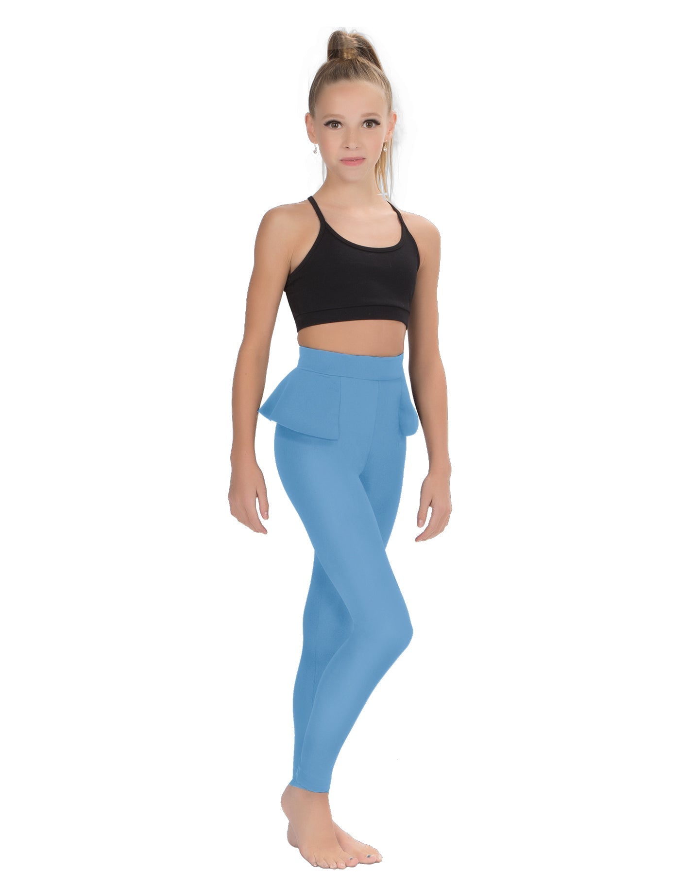 Solid Lycra Peplum Pants