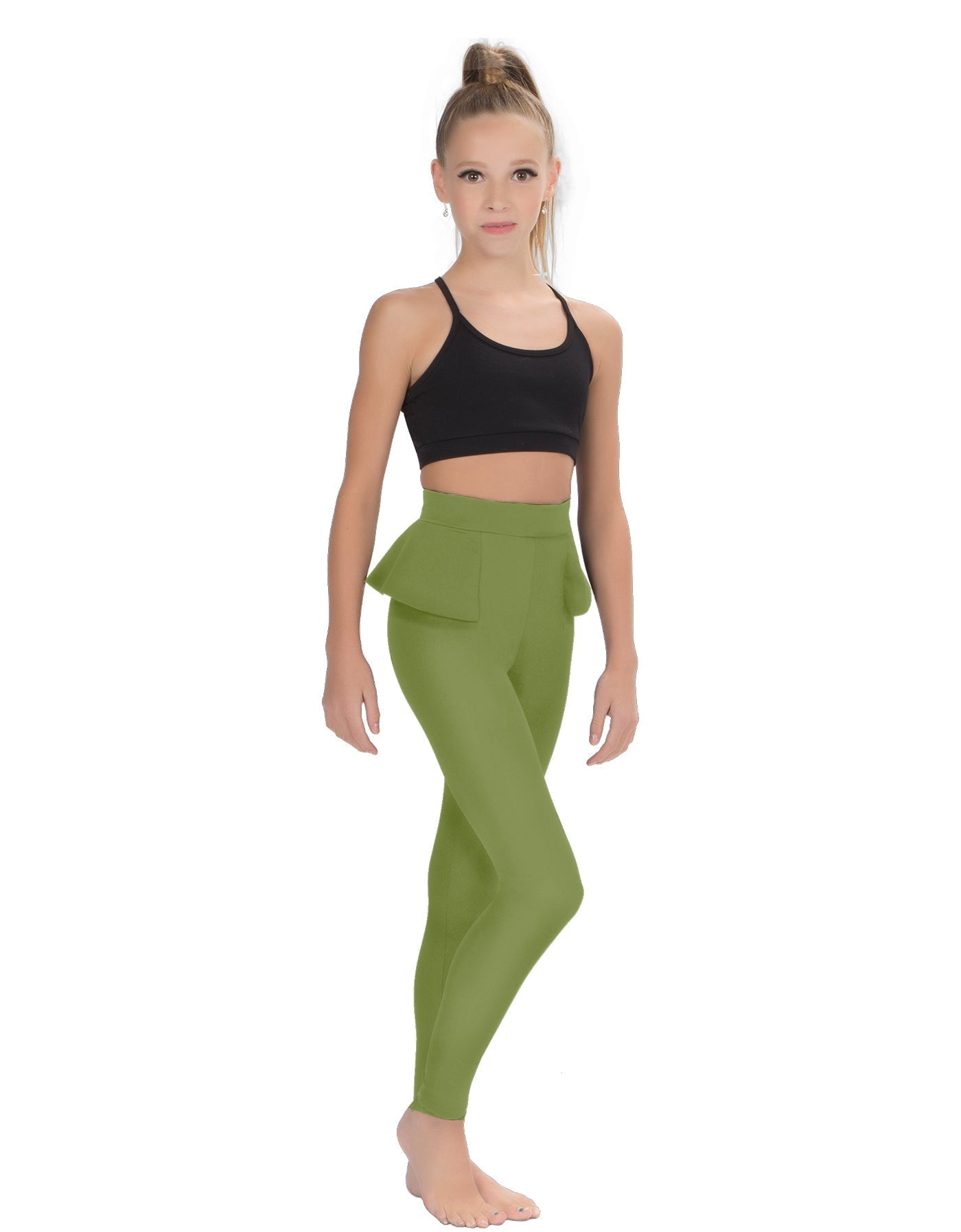Solid Lycra Peplum Pants