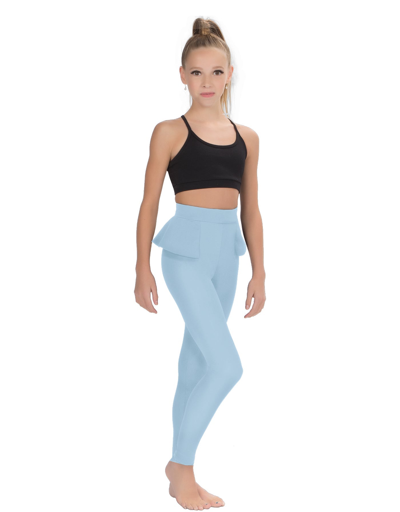 Solid Lycra Peplum Pants
