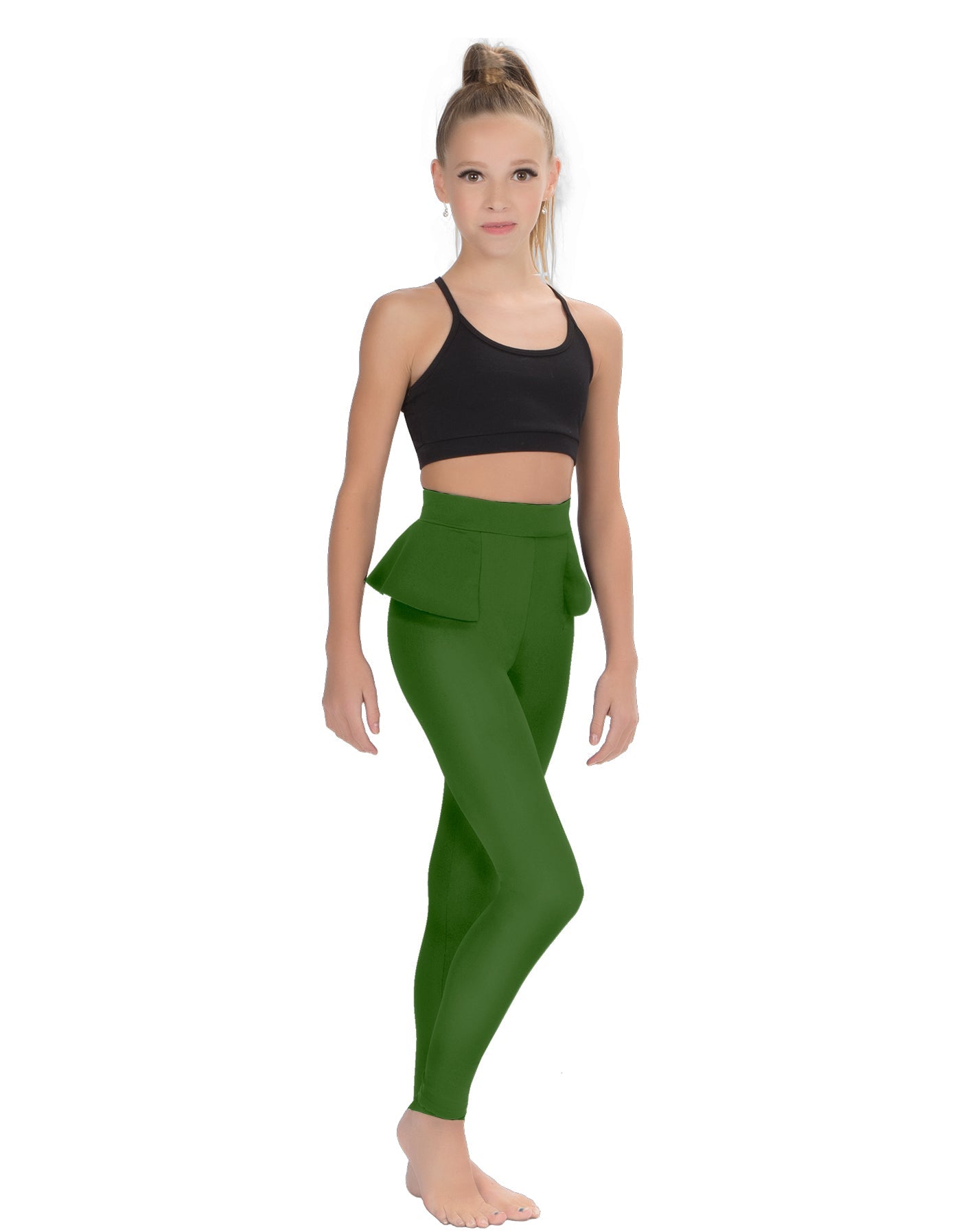 Solid Lycra Peplum Pants