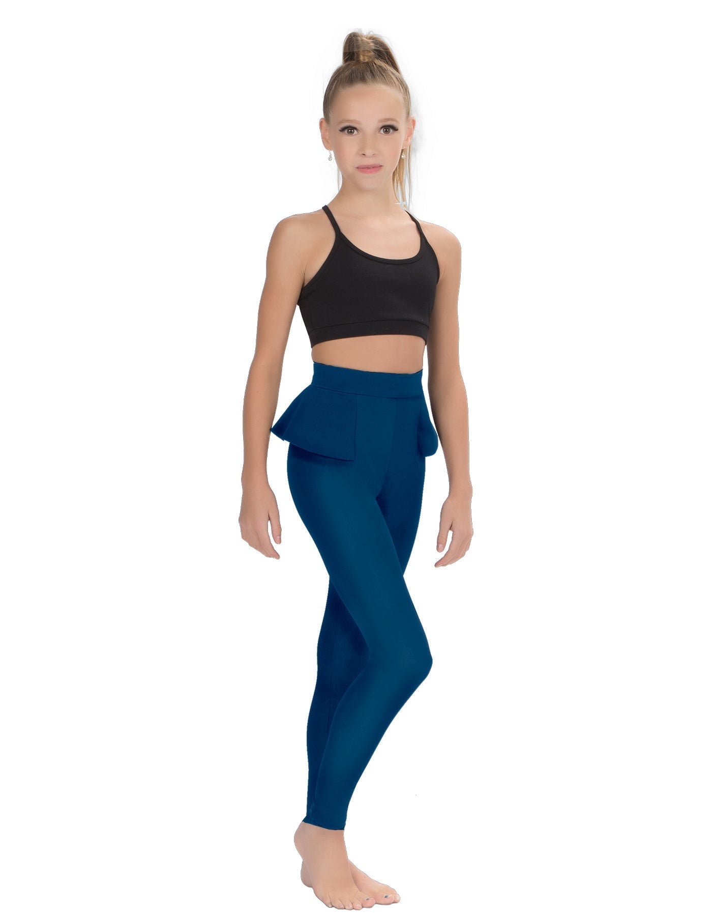 Solid Lycra Peplum Pants