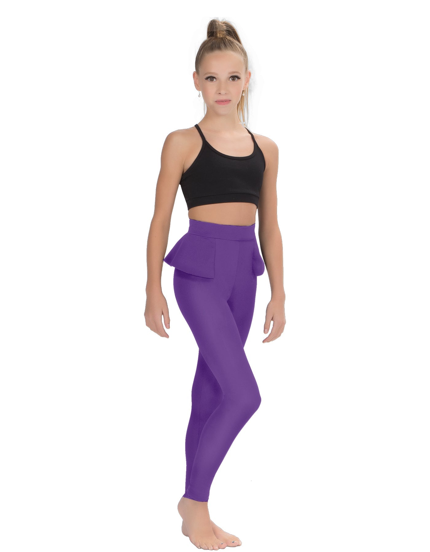 Solid Lycra Peplum Pants