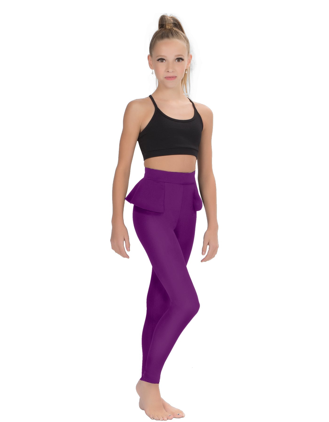 Solid Lycra Peplum Pants