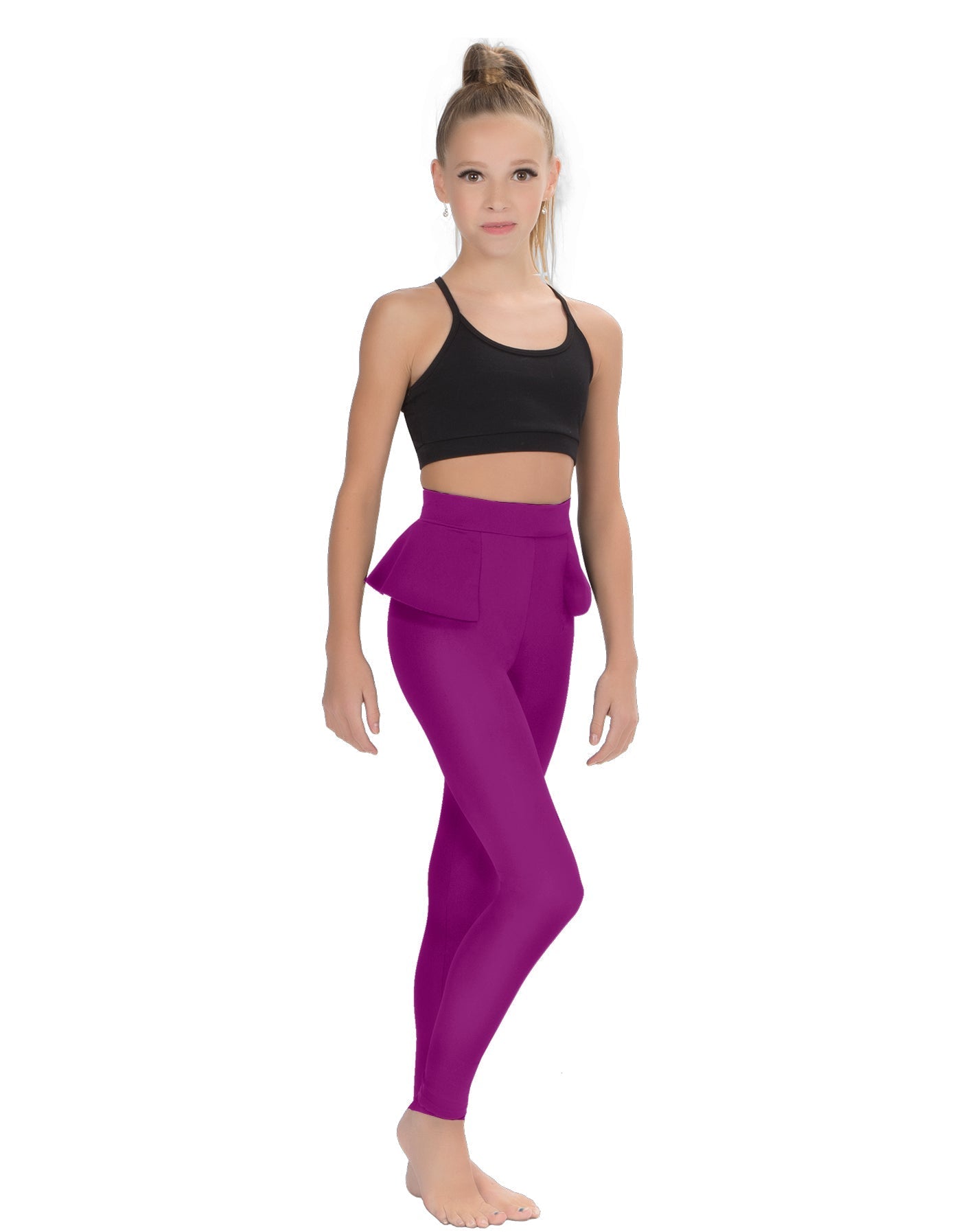 Solid Lycra Peplum Pants