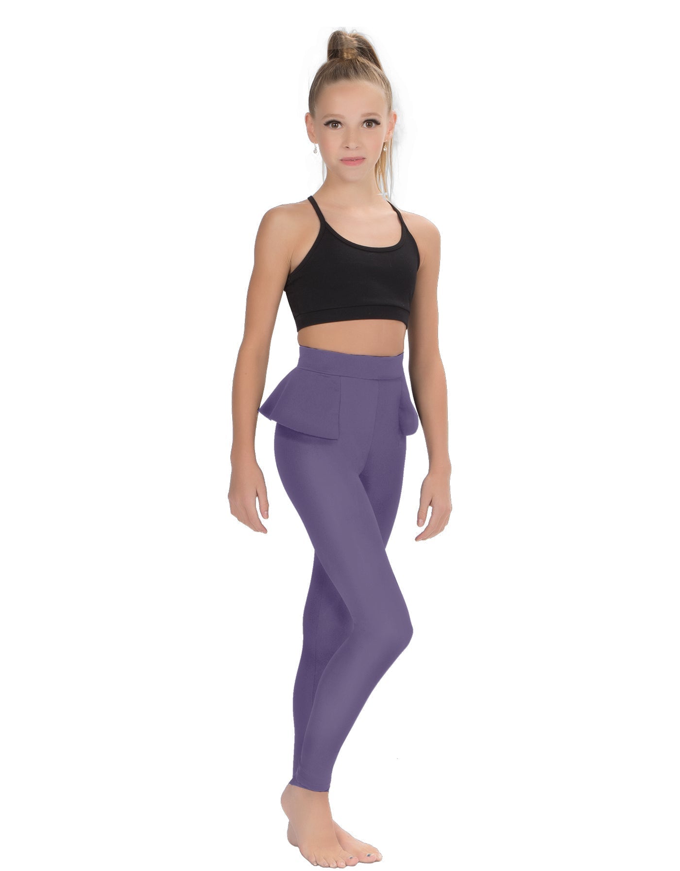 Solid Lycra Peplum Pants
