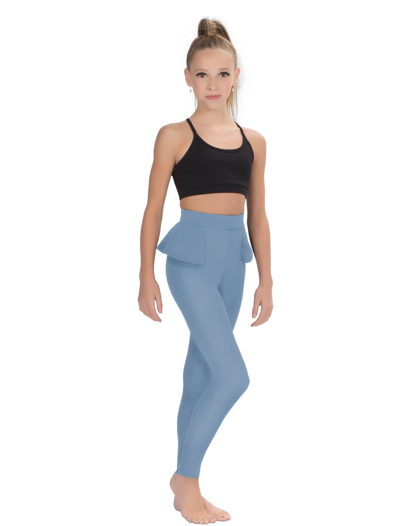 Solid Lycra Peplum Pants