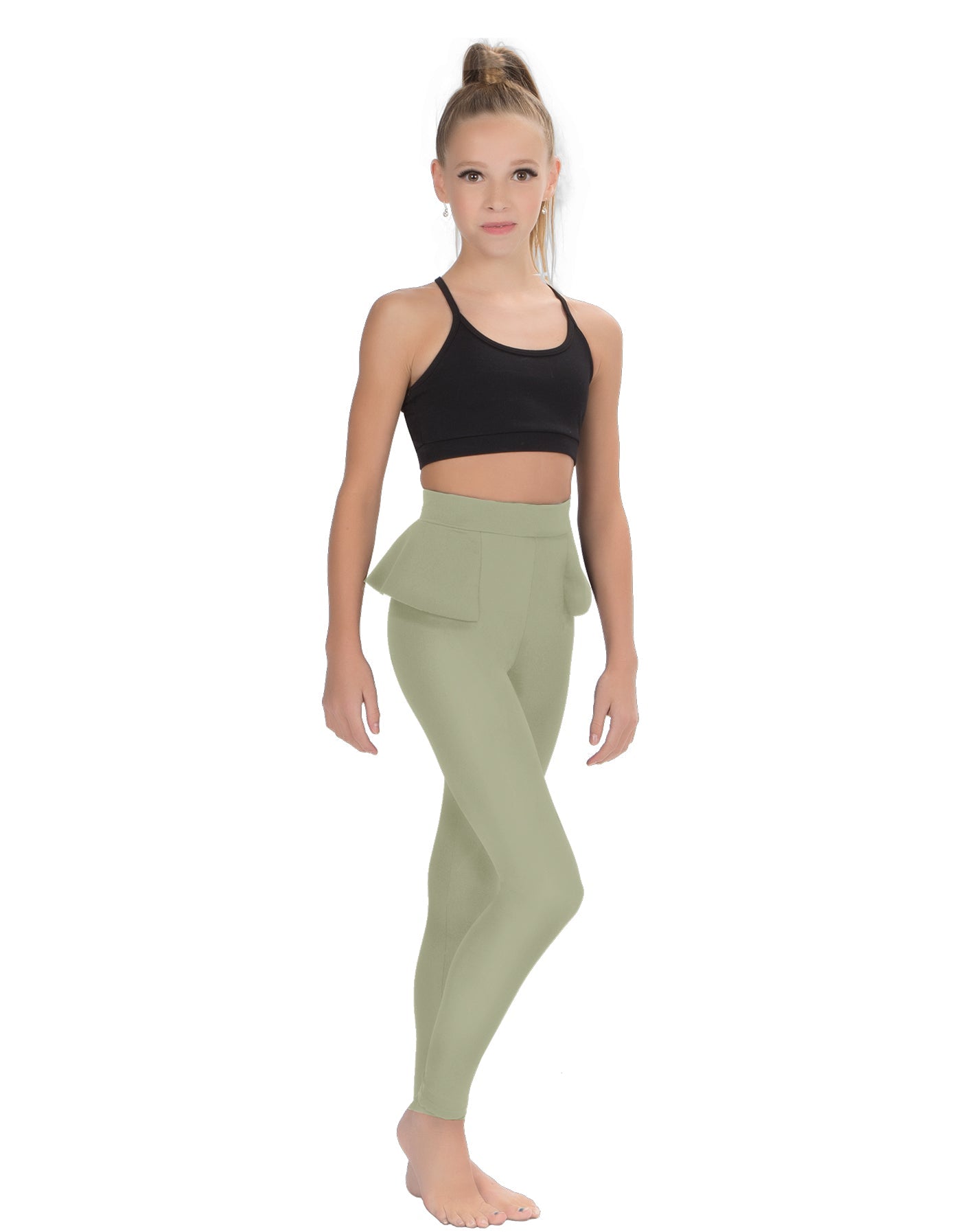 Solid Lycra Peplum Pants