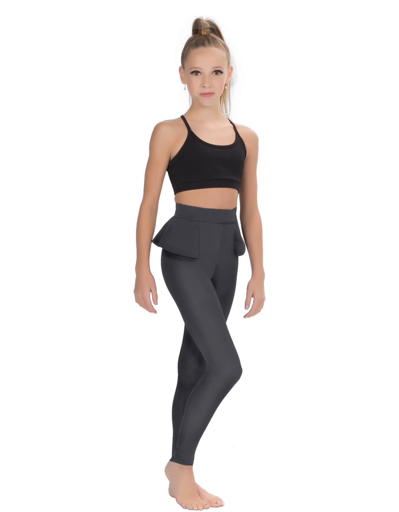 Solid Lycra Peplum Pants