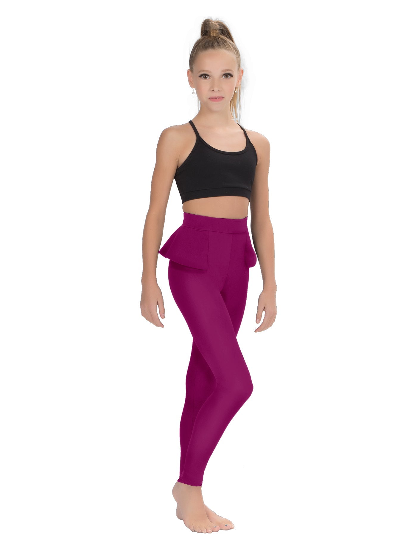 Solid Lycra Peplum Pants