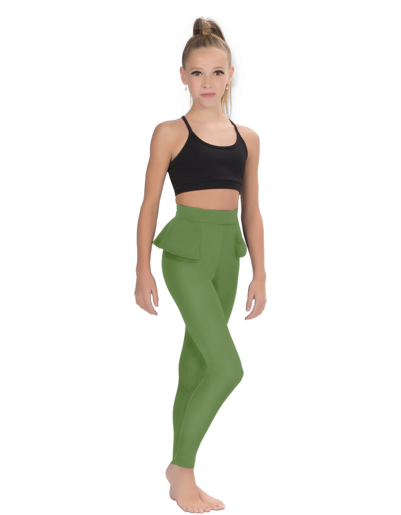 Solid Lycra Peplum Pants