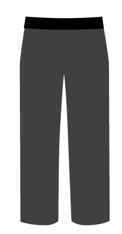 Solid Powermesh Straight Leg Pant with Waistband