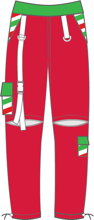 Custom Thanksgiving Holiday Zipper Cargo Pants with Straps