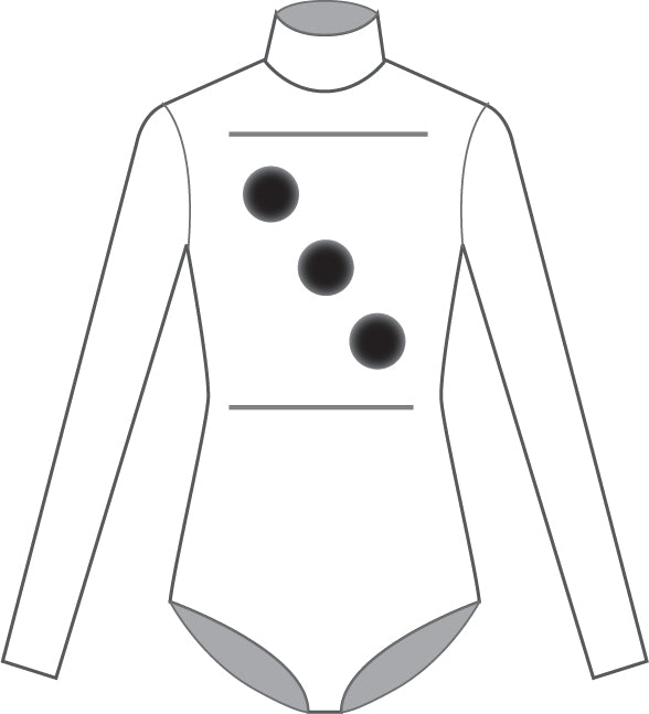 Custom Dice LS Tneck Zipper Back Leotard