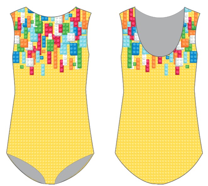 Custom Yellow Lego Tank Leotard