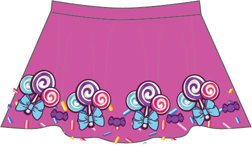 Custom Hologram Lollipop Sprinkles Top Skirt