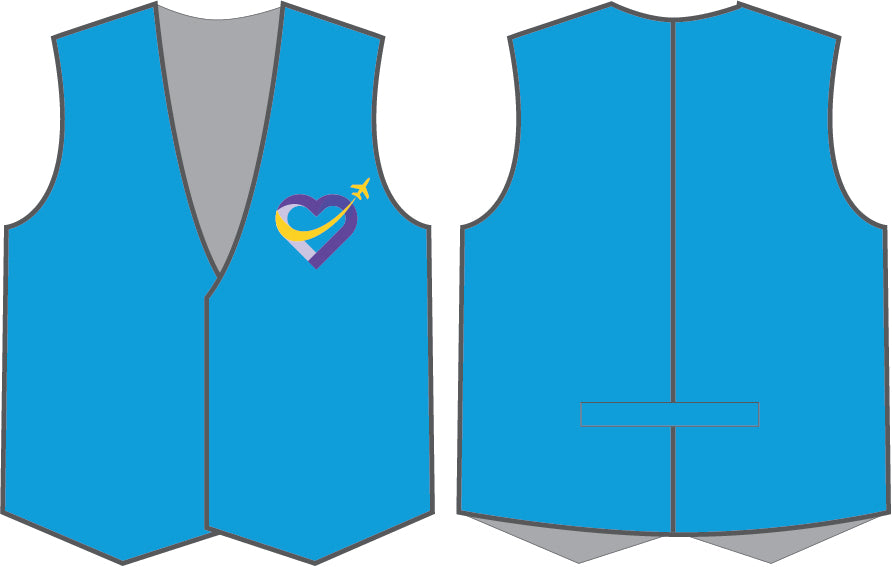 Custom Purple Flight Attendant Boys Vest