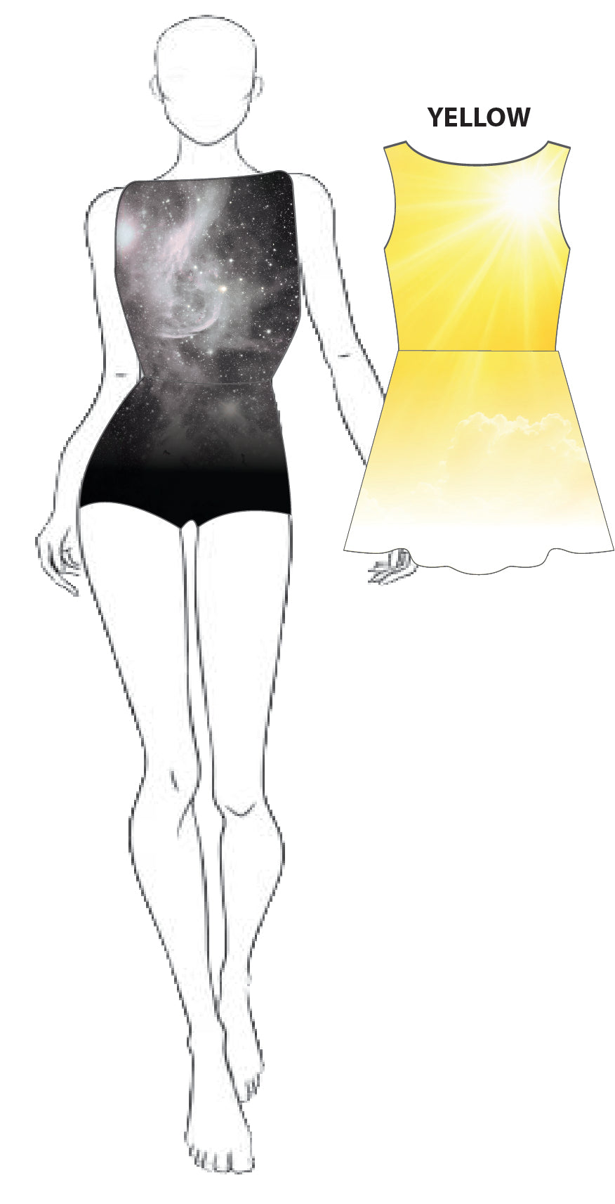 Custom Wonderful World Convertible Tank Dress