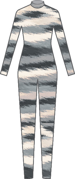 Custom Cats the Musical - Stripes LS Tneck Zipper Back Unitard