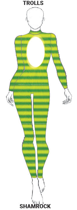 Custom Seuss Trolls LS Tneck Zipper Back Unitard