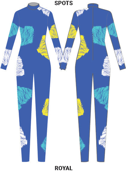 Custom Seuss Spots LS Tneck Zipper Back Unitard