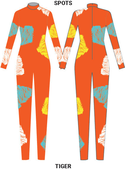 Custom Seuss Spots LS Tneck Zipper Back Unitard