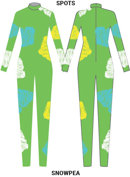 Custom Seuss Spots LS Tneck Zipper Back Unitard