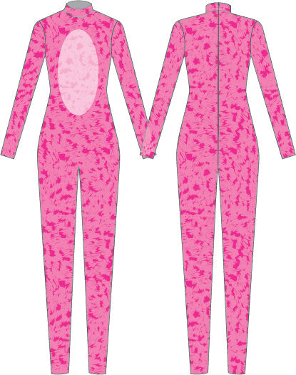 Custom Seuss Bear LS Tneck Zipper Back Unitard