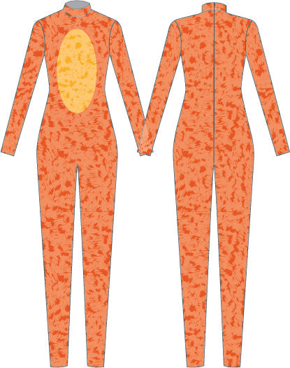 Custom Seuss Bear LS Tneck Zipper Back Unitard