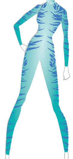 Custom Seuss Avatar LS Tneck Zipper Back Unitard