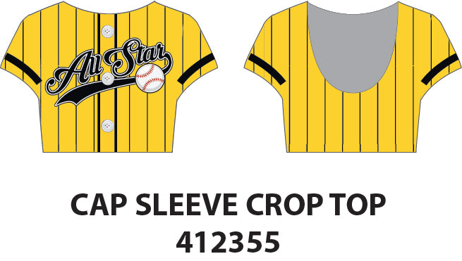Custom Charlie Brown Baseball Cap Sleeve Crop Top